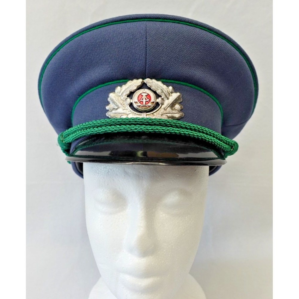 DDR EAST GERMANY VOLKSPOLIZEI OFFICER VISOR HAT CAP AUTHENTIC